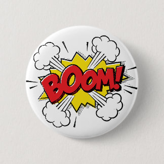Boom Cartoon Design 6 Cm Round Badge
