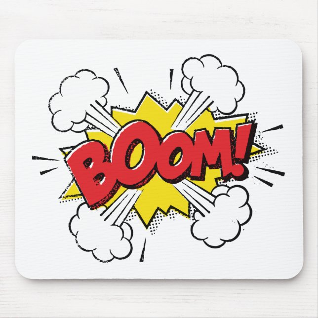 Boom Cartoon Design Mouse Mat (Front)