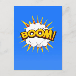 Boom! Cartoon Explosion Postcard
