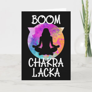 Boom Chakra Lacka Funny Yoga Instructor Yogi Medit Card