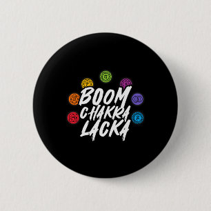 Boom Chakra Lacka Yoga Meditation Reiki Spiritual 6 Cm Round Badge