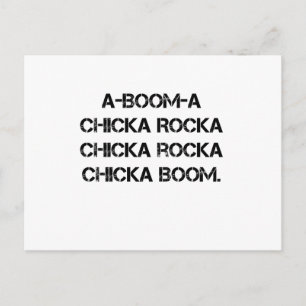 BOOM CHICK A BOOM Girl Scout Grunge Campfire Song Postcard