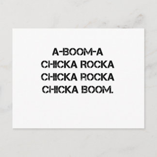 BOOM CHICK A BOOM Girl Scout Grunge Campfire Song Postcard