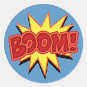 Boom! Classic Round Sticker