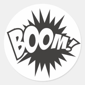 Boom Classic Round Sticker