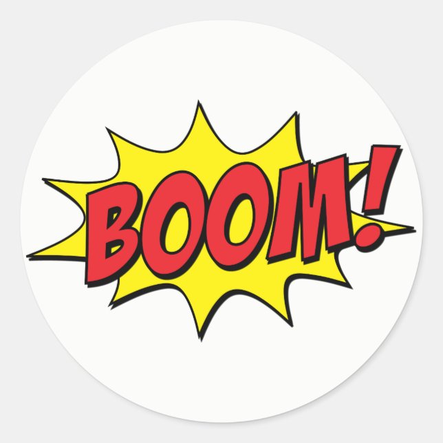 Boom Classic Round Sticker (Front)