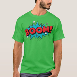 BOOM - Comic Book Cartoon Funny Pop Art Design - V T-Shirt