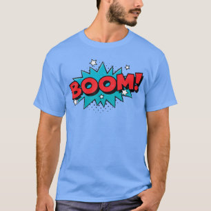Boom Comic Book Cartoon Funny Pop Art Design Vinta T-Shirt