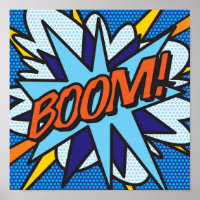 BOOM Comic Book Pop Art Modern Fun Retro