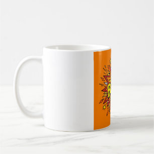 BOOM! Comic Book Pop Art Orange Coffee Mug