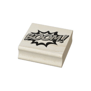 BOOM ! COMIC BOOK Pop Art Rubber Stamp