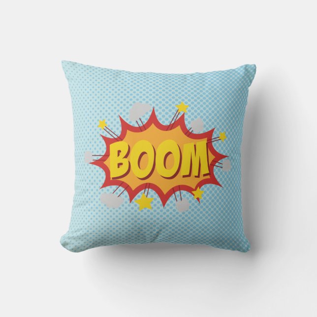 BOOM comic book sound effect Cushion (Front)