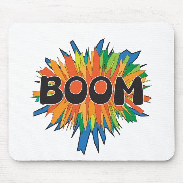 Boom Comic Pop Art Explosion Mouse Pad (Front)