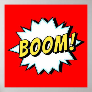 Boom comic strip poster