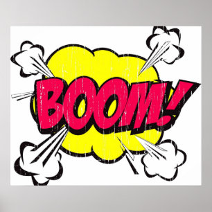 Boom Comic Word Poster