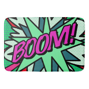 BOOM Fun Cool Modern Comic Book Bath Mat