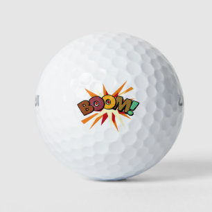 BOOM Fun Retro Comic Book Modern Golf Balls