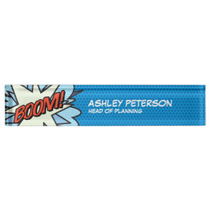 BOOM Fun Retro Comic Book Nameplate