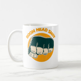 Boom Head Shot Fist Mma Fight Jiu-Jitsu Muay Thai Coffee Mug