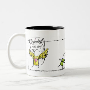 BOOM! Heart shot. Two-Tone Coffee Mug