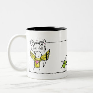 BOOM! Heart shot. Two-Tone Coffee Mug
