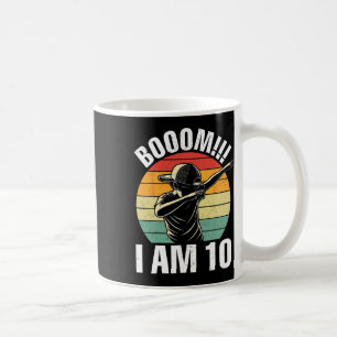 Boom I Am 10 Dabbing Boy Retro 10th Girl Boy Birth Coffee Mug