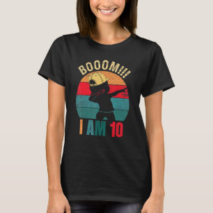 Boom I Am 10 Years Old Dabbing Boys Kids 10th Birt T-Shirt