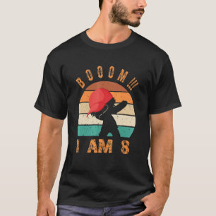 Boom I Am 8 Presents Boy 8 Years Being Awesome 8th T-Shirt