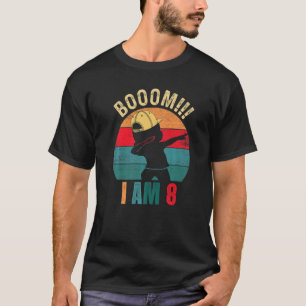 Boom I Am 8 Years Old Dabbing Boys Kids 8th Birthd T-Shirt