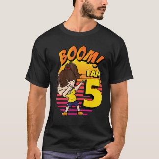 Boom I'm 5 Girl Birthday 5th Birthday Party 1 T-Shirt
