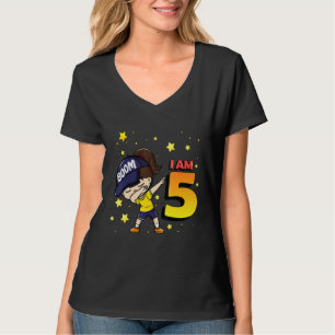 Boom I'm 5 Girl Birthday 5th Birthday Party T-Shirt