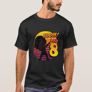 Boom I'm 8 Birthday Boy 8th Birthday Party T-Shirt