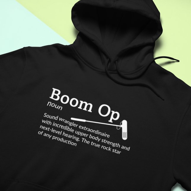 Boom Op Definition Dark Mode - Film crew Hoodie (Creator Uploaded)