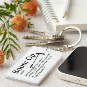 Boom Op Definition - Funny Film Crew Key Ring