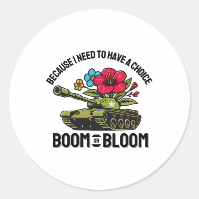 Boom Or Bloom Sticker  (Front)