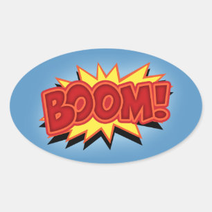 Boom! Oval Sticker