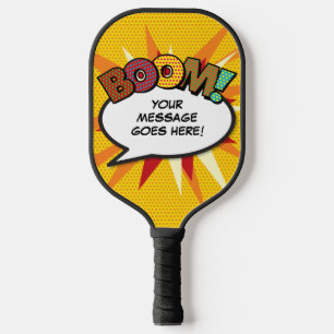 BOOM Personalised Speech Bubble Funny Cool Pickleball Paddle