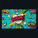 Boom pop art cloud bubble. Smile, wow, pow, cool,  Poster<br><div class="desc">Boom pop art cloud bubble. Smile, wow, pow, cool, ok, oops, wtf funny speech bubble. Trendy Colorful retro vintage background in pop art retro comic style. Illustration background, retro, wow, boom, art, vintage, cool, pop, word, bubble, cartoon, cloud, comic, illustration, speech, graphic design, balloon, fashion, lady, woman, vintage, illustration, retro,...</div>