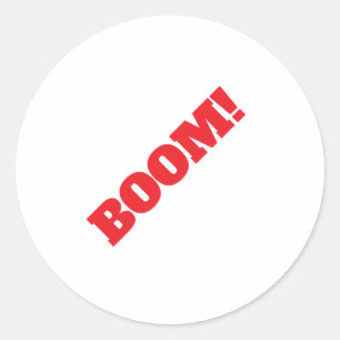 BOOM Professional elegant modern minimalist plain Classic Round Sticker