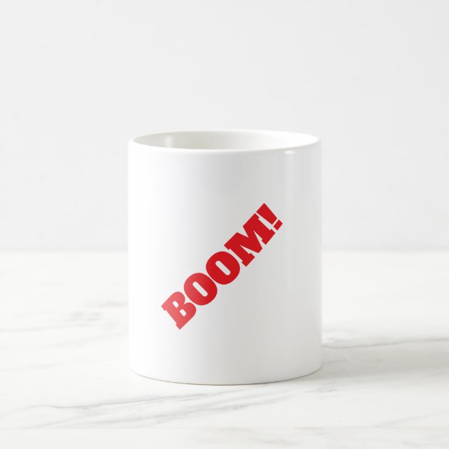 BOOM Professional elegant modern minimalist plain Coffee Mug (Center)