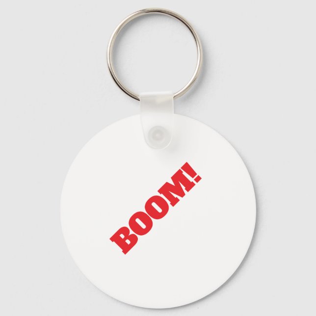BOOM Professional elegant modern minimalist plain Key Ring (Front)