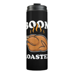 Boom Roasted Happy Thanksgiving Funny Turkey Gift Thermal Tumbler