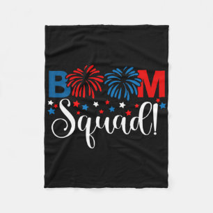 Boom Squad 4th Of July Shirt Fireworks Independenc Fleece Blanket