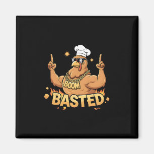 Boom Sted Funny Turkey Bbq Grilling Thanksgiving H Magnet
