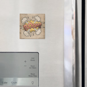 BOOM! Vintage Comic Book Steampunk Pop Art Magnet