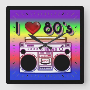 Boombox 80's Retro 80's Wall Clock