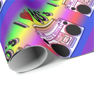 Boombox 80's Retro Wrapping Paper