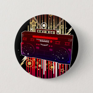 Boombox Blast 6 Cm Round Badge