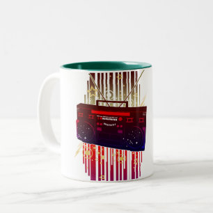 Boombox Blast Two-Tone Coffee Mug