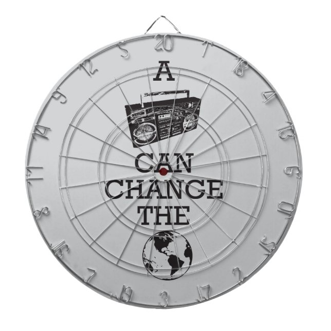 Boombox Can Change the World Dartboard (Front)